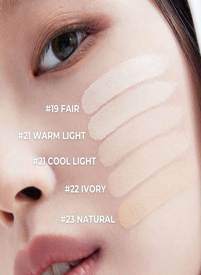 أباوت تون مكياج الوجه الكوري النباتي ABOUT TONE Skin Layer Cover Fit Concealer 5 ألوان - خافي عيوب سائل فائق الثبات والراحة، يدوم 24 ساعة، بتغطية خفيفة الوزن (21 لون دافئ فاتح، 0.2) - Image 5